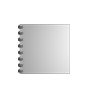 Broschüre mit Metall-Spiralbindung, Endformat Quadrat 9,8 cm x 9,8 cm, 268-seitig