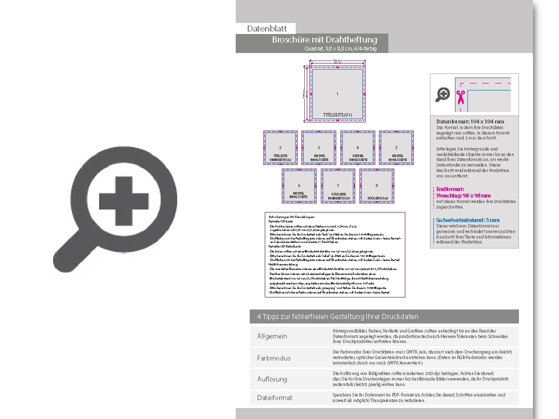 Product Bild brosch__re_mit_drahtheftung__endformat_quadrat_9_8_cm_x_9_8_cm__72-seitig