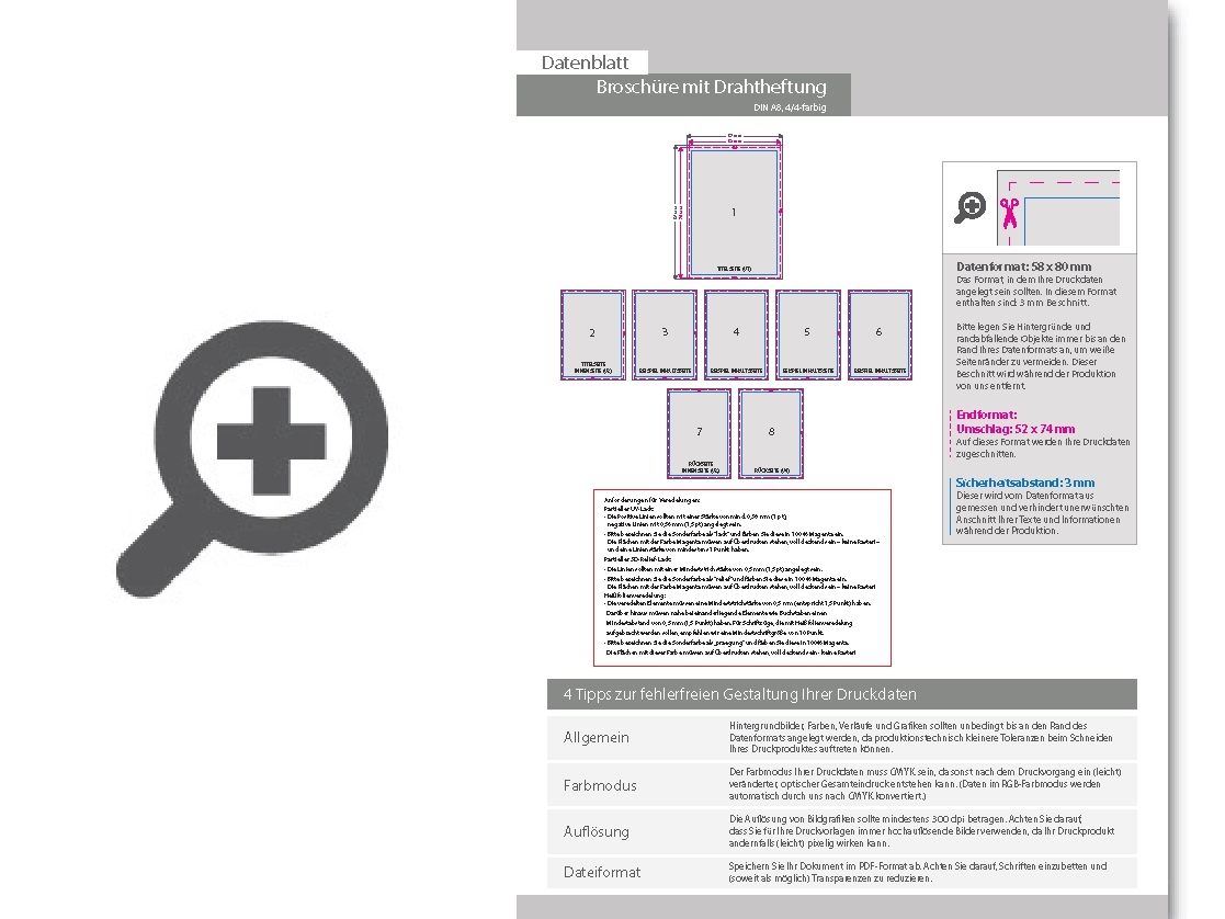 Product Bild brosch__re_mit_drahtheftung__endformat_din_a8__60-seitig