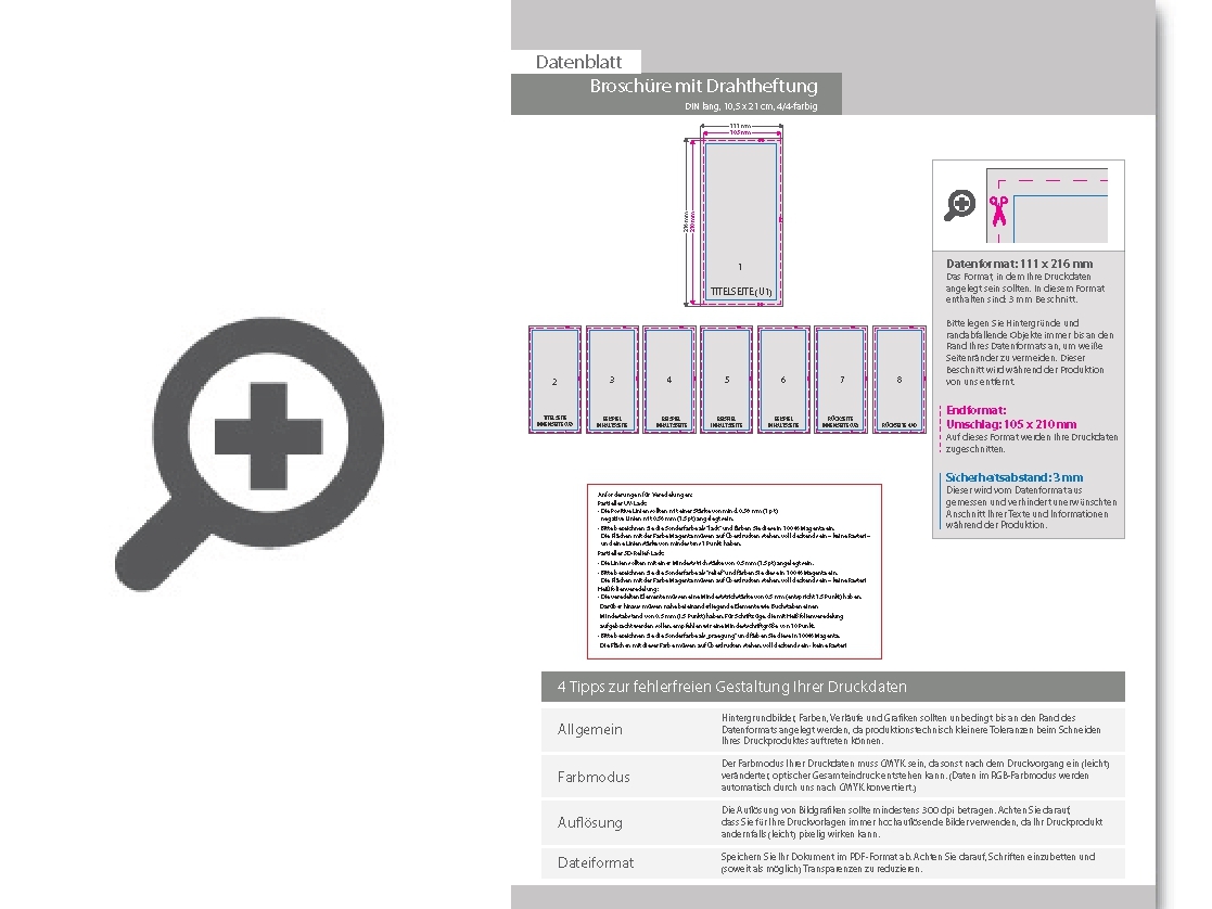 Product Bild brosch__re_mit_drahtheftung__endformat_din_lang_(105_x_210_mm)__136-seitig