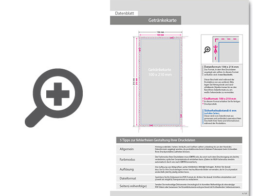 Product Bild getr__nkekarte_mit_3-fach_drahtheftung__endformat_din_lang__8-seitig