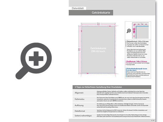 Product Bild getr__nkekarte_mit_3-fach_drahtheftung__endformat_din_a5__28-seitig