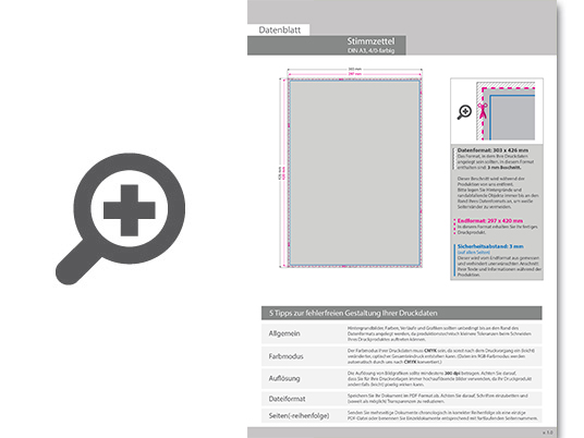Product Bild stimmzettel_din_a3__4_0-farbig_cmyk_(einseitig_bedruckt)