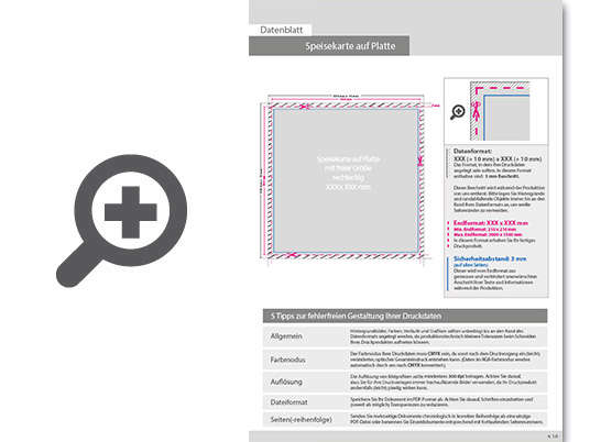 Product Bild speisekarte_auf_platte_mit_freier_gr____e_(rechteckig)___einseitig_4_0-farbig_bedruckt