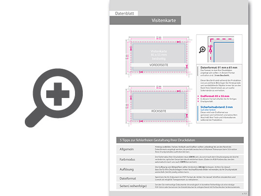 Product Bild visitenkarten_quer_5_5_farbig_85_x_55_mm_mit_beidseitig_partieller_uv-lackierung___beidseitig_bedruckt_(cmyk_4-farbig_+_1_pantone-sonderfarbe)